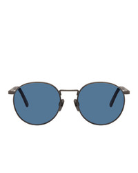 VIU Gunmetal And Blue The Voyager Sunglasses