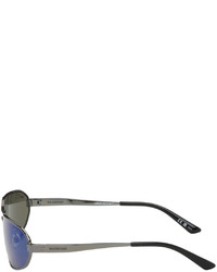 Balenciaga Gunmetal Oval Sunglasses