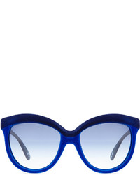 Italia Independent I Plastik Velvet Texture Enhanced Brow Sunglasses Dual Blue