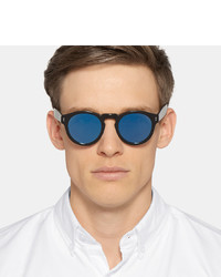 Illesteva Leonard D Frame Acetate Mirrored Sunglasses