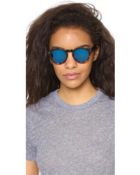 Illesteva Leonard Half Half Mirrored Sunglasses