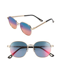 Quay Australia Link Up 51mm Round Sunglasses With Chain