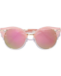 LuLu*s Next Move Pink Mirrored Sunglasses