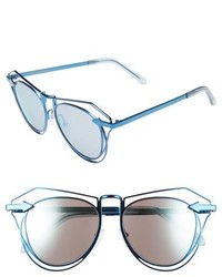 Karen Walker Marguerite 52mm Sunglasses Silver Clear