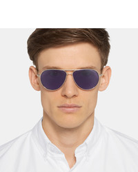 Tom Ford Marko Aviator Style Silver Tone Sunglasses, $390 | MR PORTER |  Lookastic