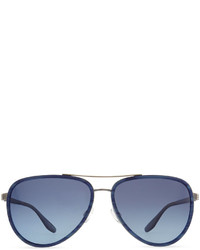 Barton Perreira Marshall Aviator Sunglasses Blue