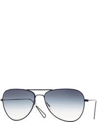 Oliver Peoples Matt Metal Aviator Sunglasses Navytwilight Gradient