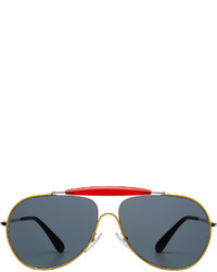 Prada Metal Aviator Sunglasses