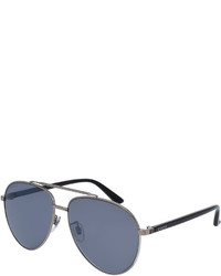 Gucci Metal Aviator Sunglasses Silvertoneblack