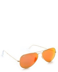 Ray-Ban Mirrored Matte Classic Aviator Sunglasses