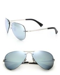 Ray-Ban Pilot Metal Aviator Mirrored Sunglasses