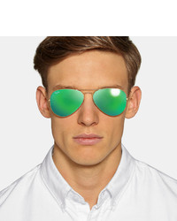 Ray-Ban Polarised Mirrored Metal Aviator Sunglasses