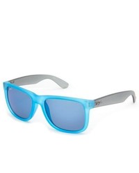 Ray-Ban Justin Sunglasses Rubber Azurepoly Blue Mirror One Size For 234347200