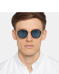 Thom Browne Round Frame Acetate And Gold Tone Sunglasses