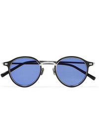 Eyevan 7285 Round Frame Acetate And Titanium Sunglasses