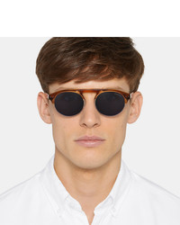 Moncler Round Frame Tortoiseshell Acetate Sunglasses