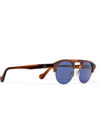 Moncler Round Frame Tortoiseshell Acetate Sunglasses