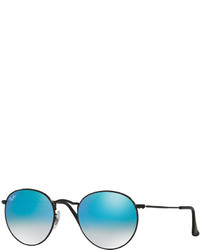 Ray-Ban Round Ombre Mirrored Sunglasses Blackblue