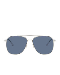 The Row Silver And Blue Ellerston Sunglasses