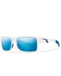 Smith Optics Outlier Sunglasses Polarized Matte Clearpolarized Blue Mirror