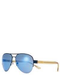 Tory Burch Stacked T Pilot Sunglasses