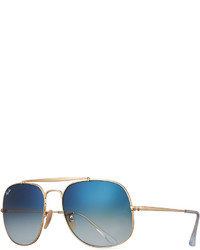 Ray-Ban The General Aviator Sunglasses Goldenlight Blue Gradient