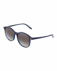 Saint Laurent Translucent Oval Plastic Sunglasses