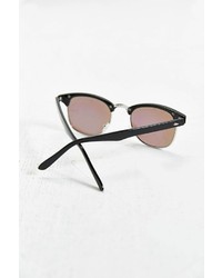Urban Outfitters Black Flash Round Sunglasses