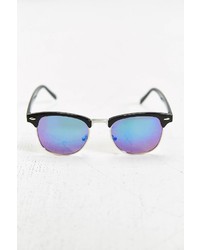 Urban Outfitters Black Flash Round Sunglasses