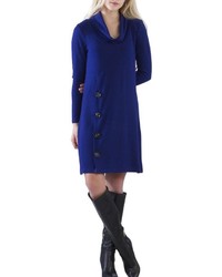 Neesha Sweater Dress With Buttons