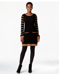 NY Collection Stripe Sleeve Sweater Dress