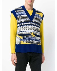 MSGM Fair Isle Sleeveless Sweater