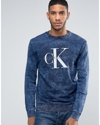 Calvin Klein Jeans 90s Sweatshirt In Acid Blue