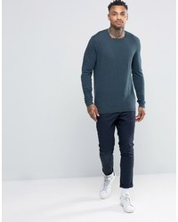 Asos Cotton Square Neck Sweater In Teal