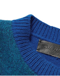 The Elder Statesman Contrast Trimmed Wool And Cashmere Blend Sweater