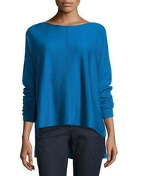 Eileen Fisher Merino Boxy Bateau Neck Sweater Plus Size