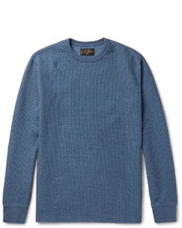 Beams Plus Waffle Knit Cotton Sweatshirt