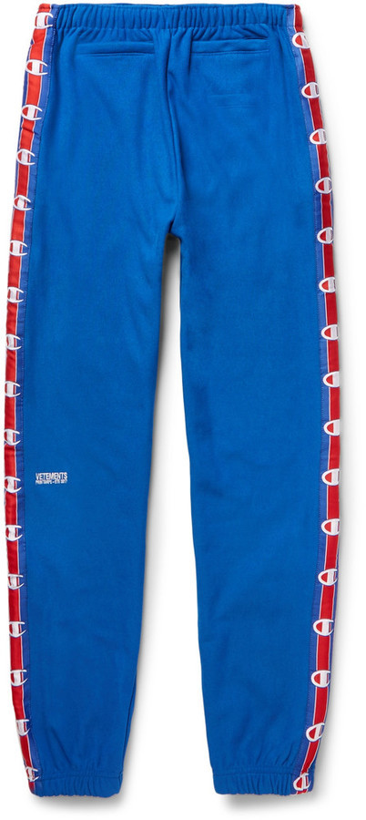 Vetements Champion Slim Fit Loopback Cotton Blend Jersey Sweatpants, $760 |  MR PORTER | Lookastic