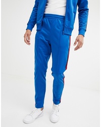 United Colors of Benetton Track Pants With Taping In Blue