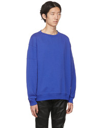 Balmain Blue Cotton Sweatshirt