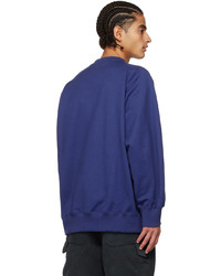 Sacai Blue Crewneck Sweatshirt