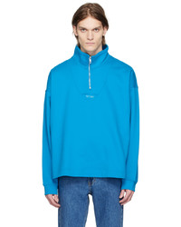 Wooyoungmi Blue Half Zip Sweatshirt