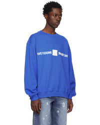 We11done Blue Patched Mirror Sweatshirt