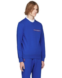 Alexander McQueen Blue Selvedge Logo Tape Sweatshirt