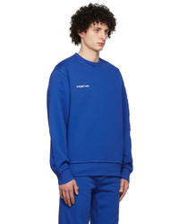 Helmut Lang Blue Trapunto Sweatshirt