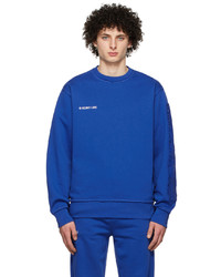 Helmut Lang Blue Trapunto Sweatshirt
