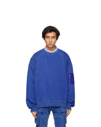 Juun.J Blue Utility Pocket Sweatshirt
