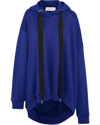 MARQUES ALMEIDA Marques Almeida Oversized Cotton Blend Jersey Hooded Sweatshirt Bright Blue