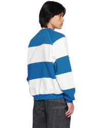 Sunnei White Blue Cuts Sweatshirt