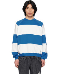 Sunnei White Blue Cuts Sweatshirt